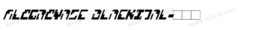 AlegreyaSC BlackItal字体转换